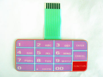 Kundenspezifische wasserdichte Membranschalter-Platte mit Hauben-Membran-Tastatur des Metall3m468