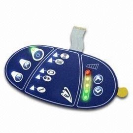 Wasserdichte von hinten beleuchtete Membranschalter-Platten